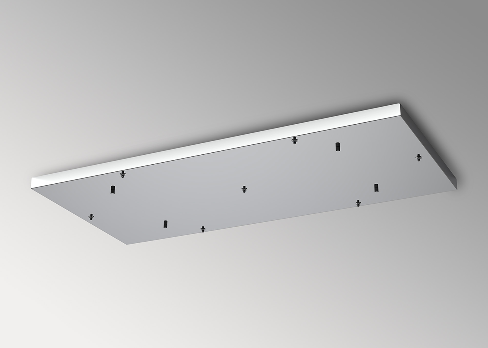 Elsa 7 Hole 940 x 460mm Rectangular Canopy Kit Chrome M8273  Mantra Elsa